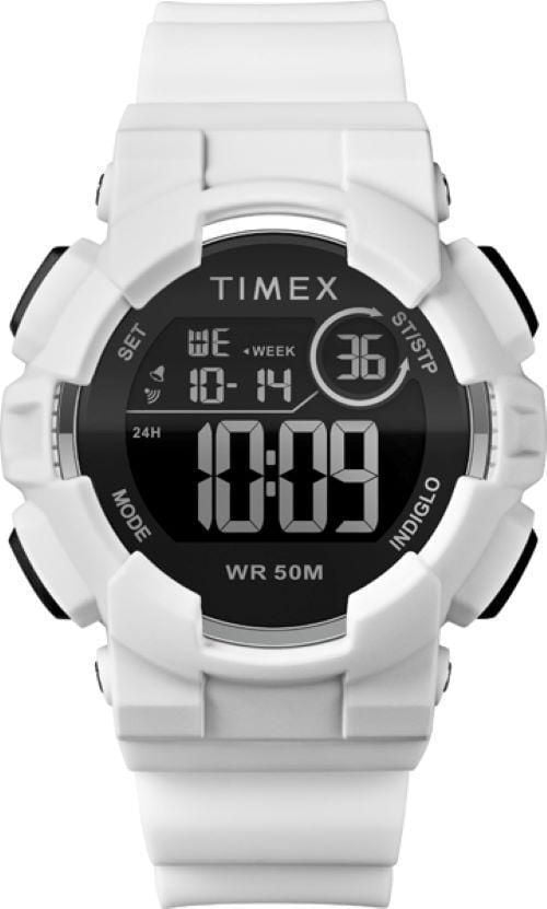 timex silver digital watch