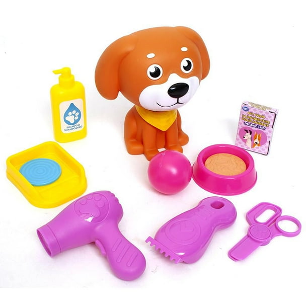 Toy Dog for Kids - Pink, Pretend Play Set