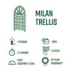 Vita 27"L x 59"H Milan Vinyle Treillis, Blanc, VA68188 – image 2 sur 5