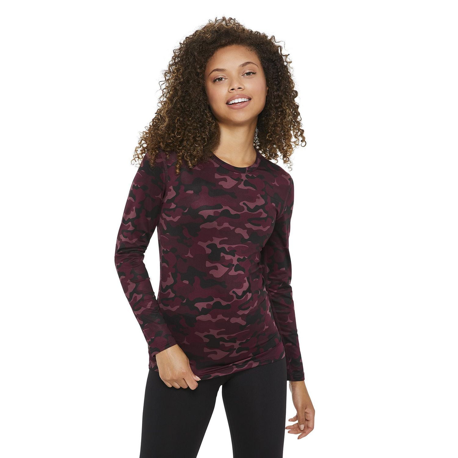 women's printed thermal tops