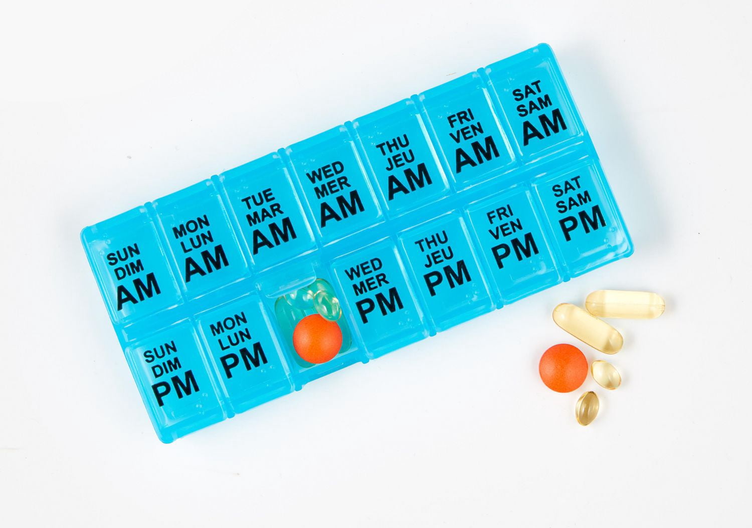 Equate Twice Daily Pill & Vitamin Planner, Box