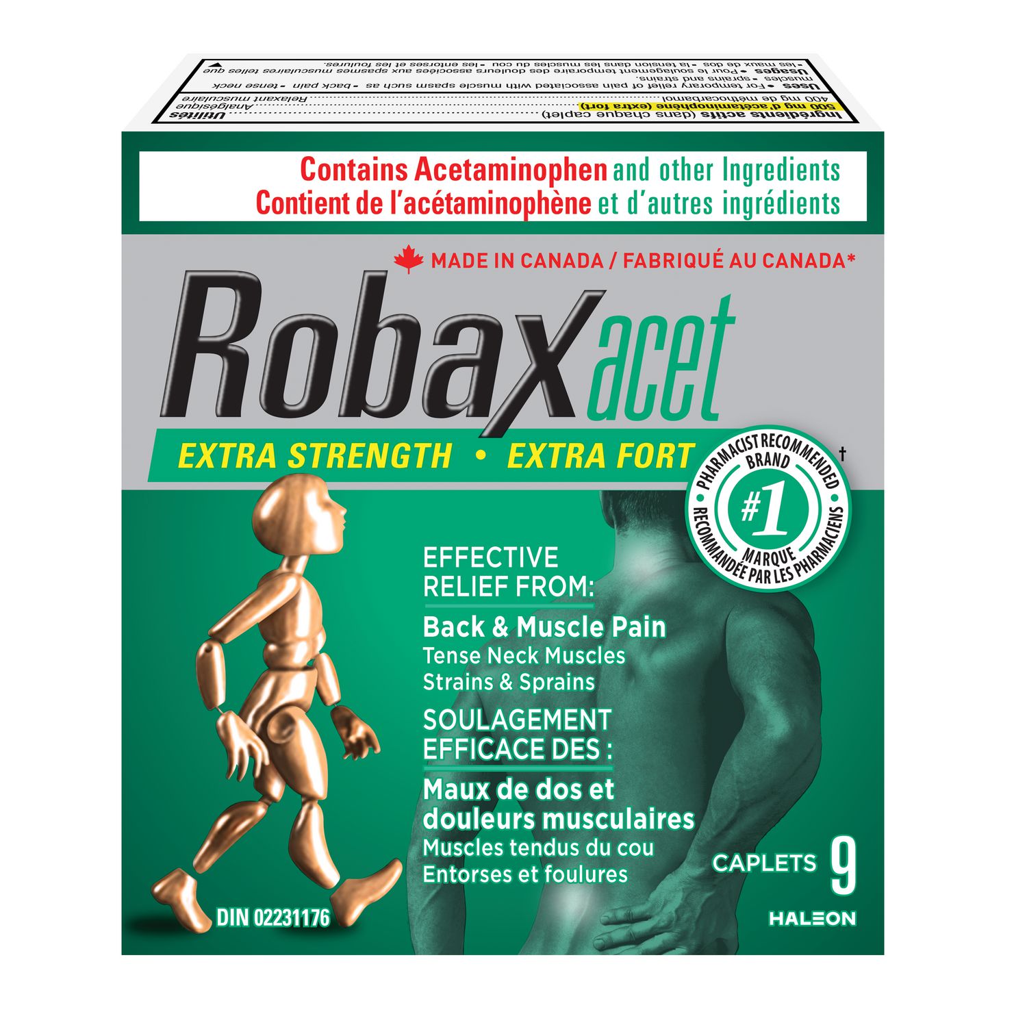 Robaxacet Extra Fort, Caplets, 9 Ct