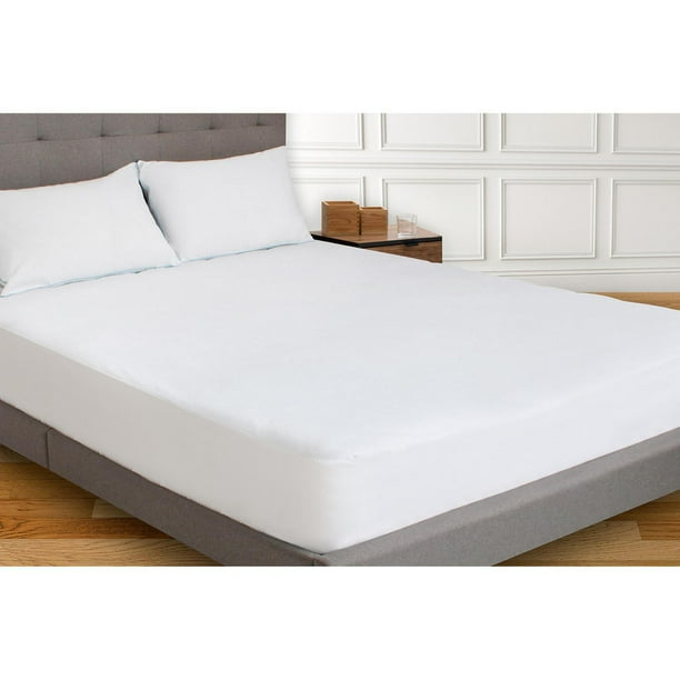 Safdie & Co. Mattress Protector Knitted Antibacterial T White - Walmart.ca