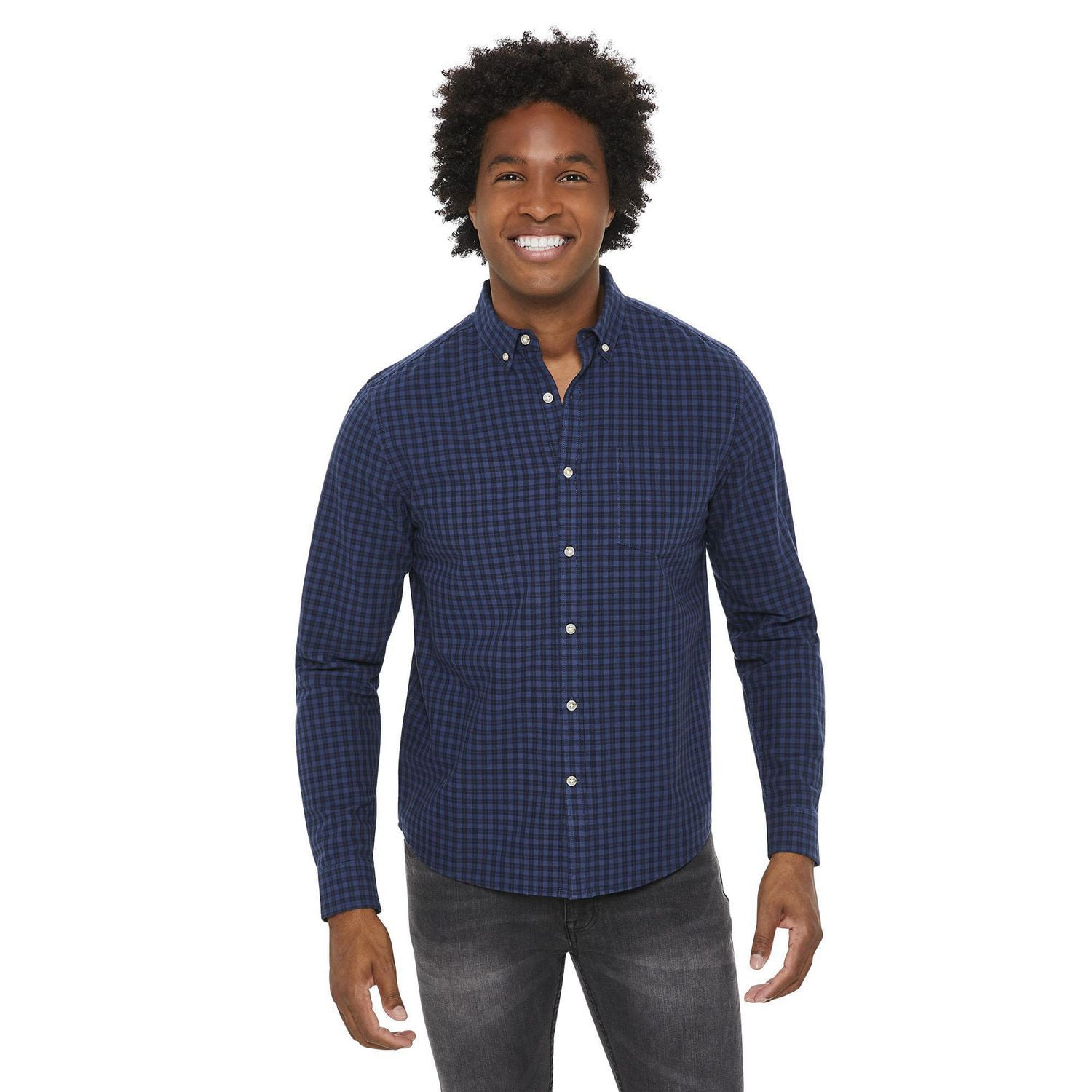 Men's Patterned Oxford Shirt Walmart Canada
