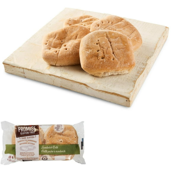 Promise Gluten Free Handcrafted Sourdough Sandwich Rolls, 4 pieces, 260 g total