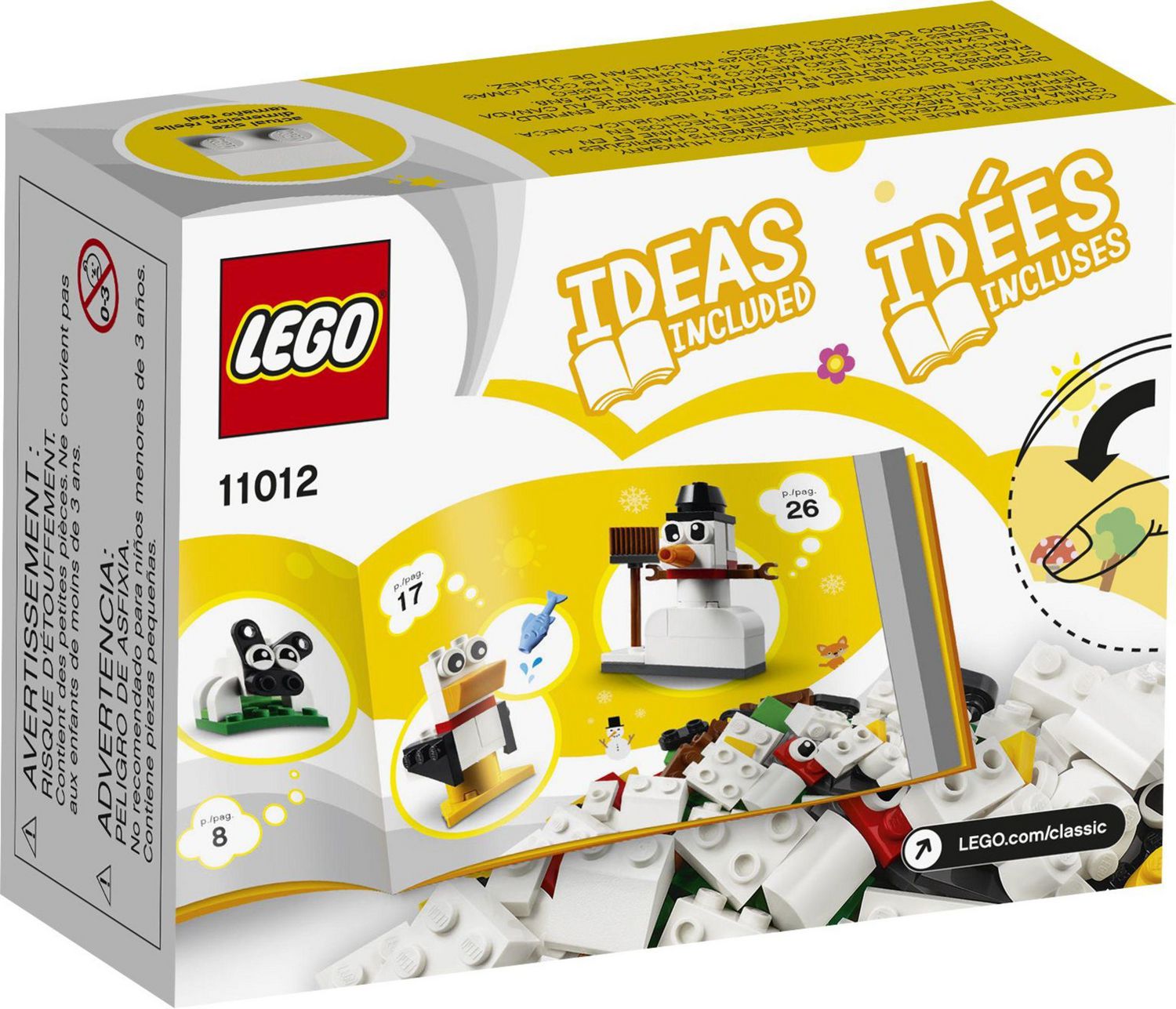 LEGO Classic Creative White Bricks 11012 Building Kit; Kids' Toy