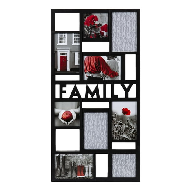 Cadre photo Family Collage noir de hometrends Neuf ouvertures