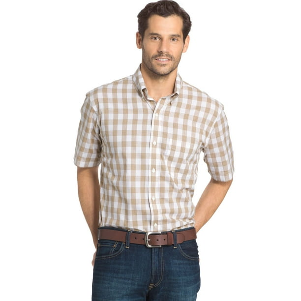 Chemise décontractée Arrow à manches courtes en tissu teint par zones pour hommes