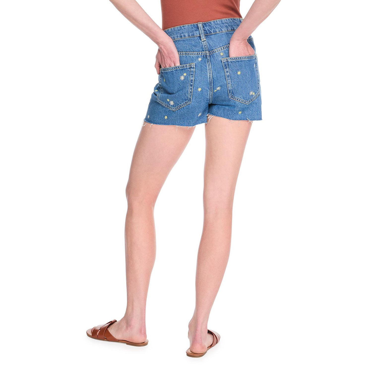 George Women's Embroidered Denim Relaxed Short 3"