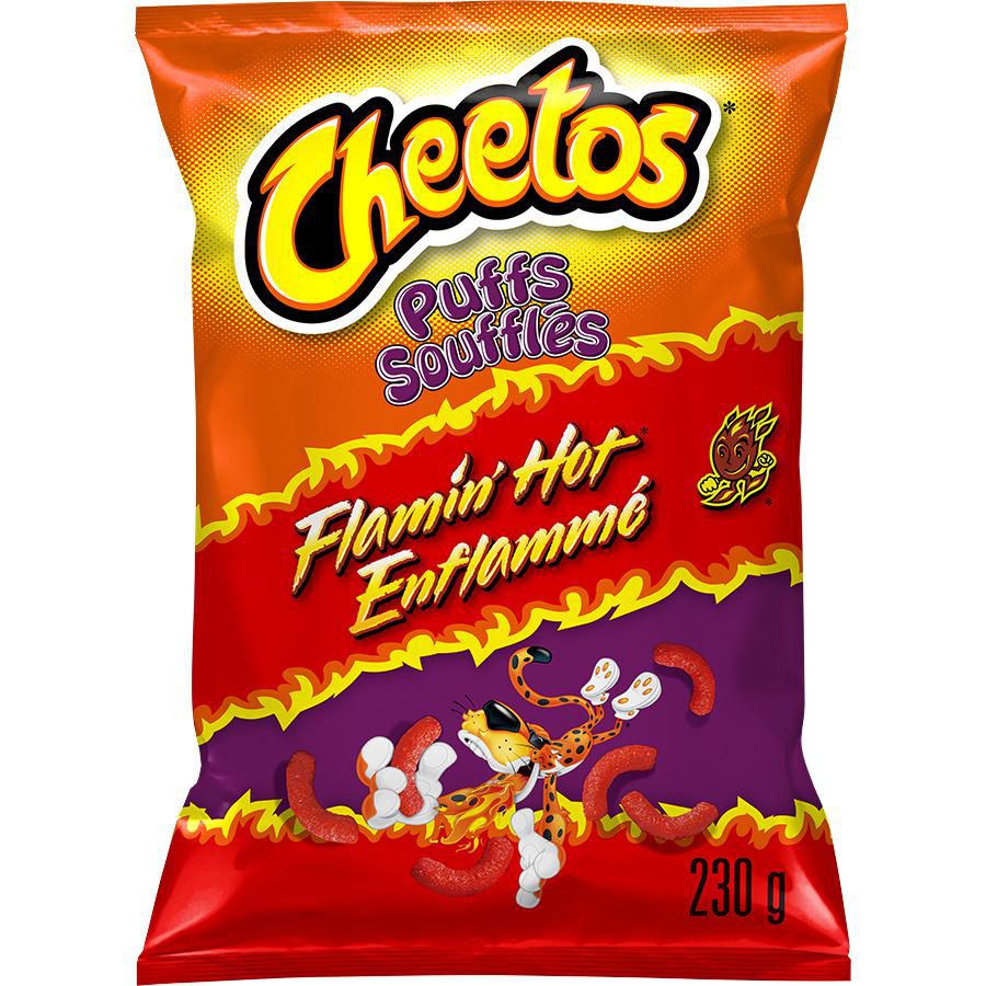 Cheetos Puffs Flamin Hot Cheese Flavoured Snacks Walmart Canada