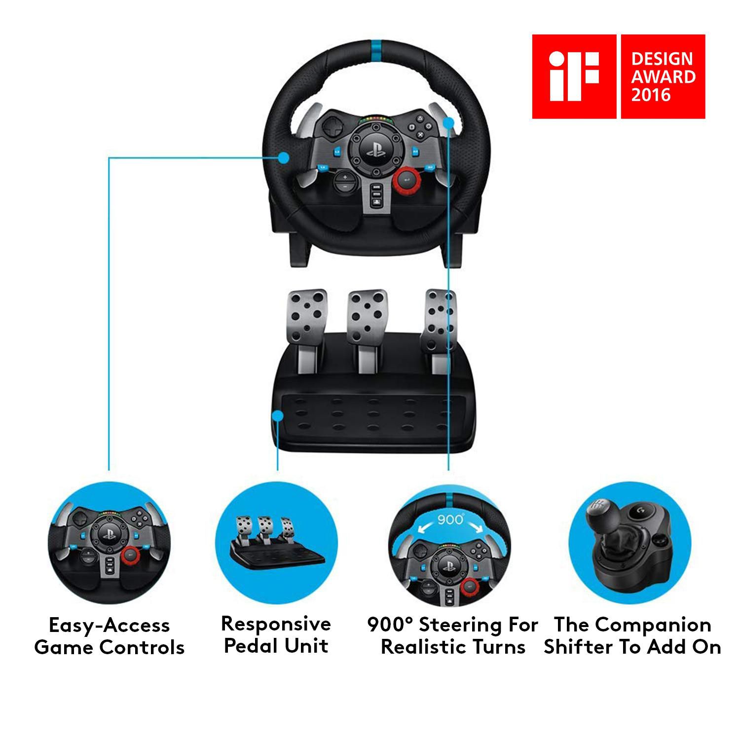 Logitech G29 Driving Force PlayStation 4 and PlayStation 3 Racing