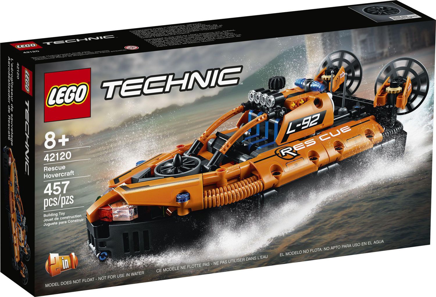 LEGO Technic Rescue Hovercraft 42120 Toy Building Kit (457 Pieces)