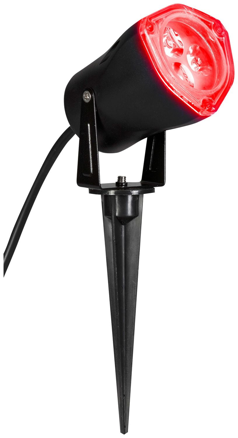 red outdoor spotlights