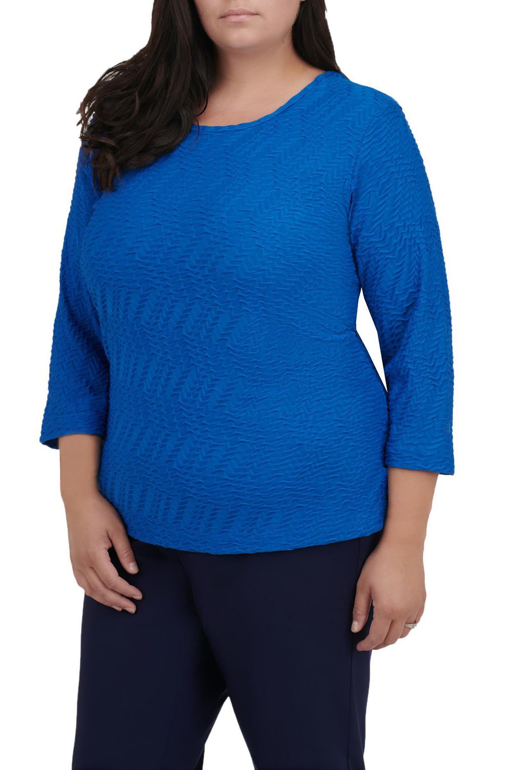 Alia Women's Plus Size Solid Ripple Knit Top | Walmart Canada