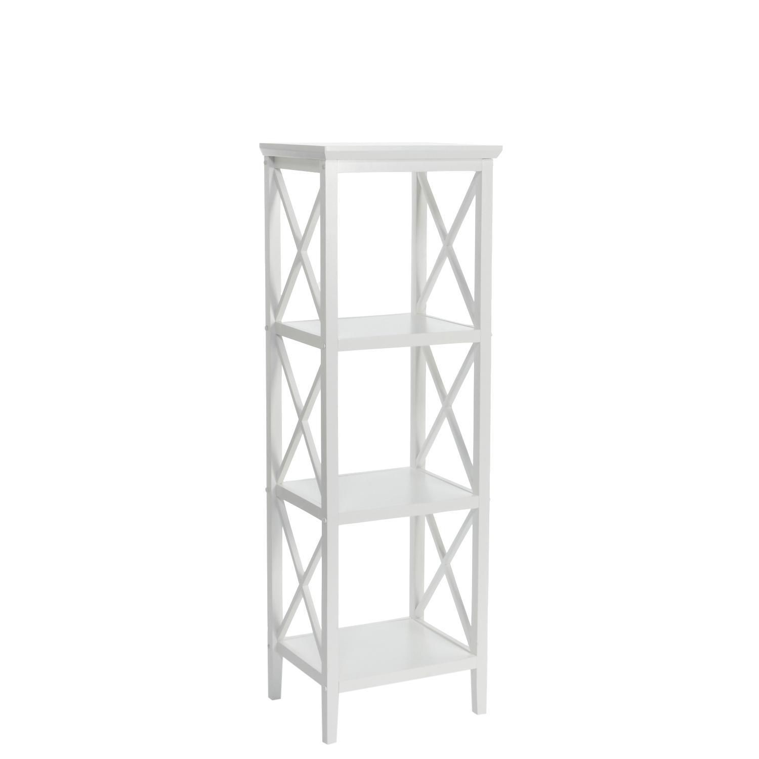 Riverridge Home X Frame Collection 18 11 Inch W Bathroom Towel Tower In White Walmart Canada