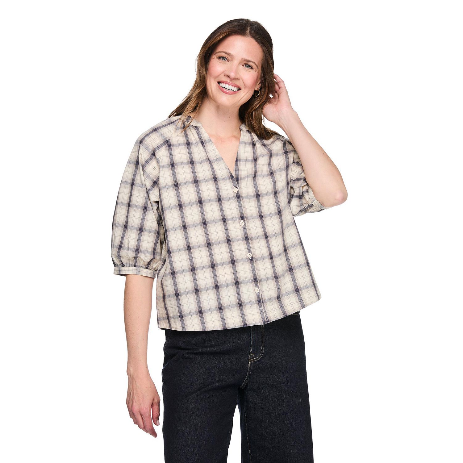 George Women's Puff-Sleeve Blouse