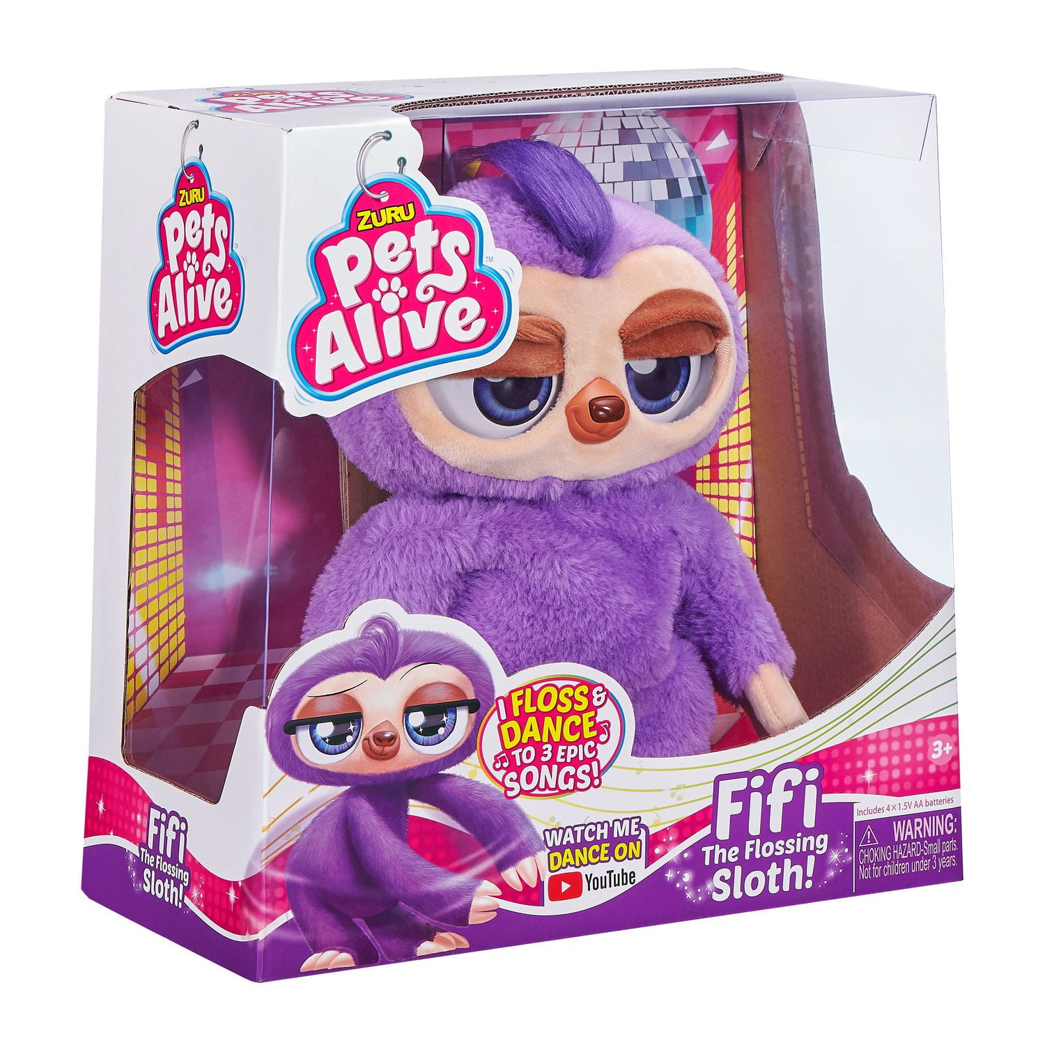 purple dancing sloth toy