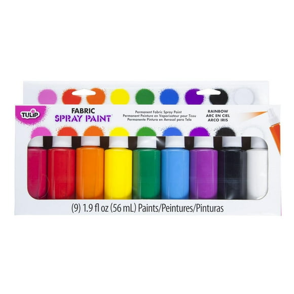 Tulip 1.9 fl oz Fabric Spray 9 Color Party Pack, Fabric spray paint