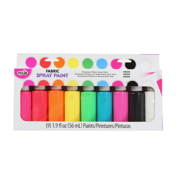 Tulip 1.9 fl oz Fabric Spray 9 Color Party Pack Neon