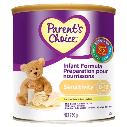 Parent's Choice Milk Based Lactose Free Infant Formula Sensitivity