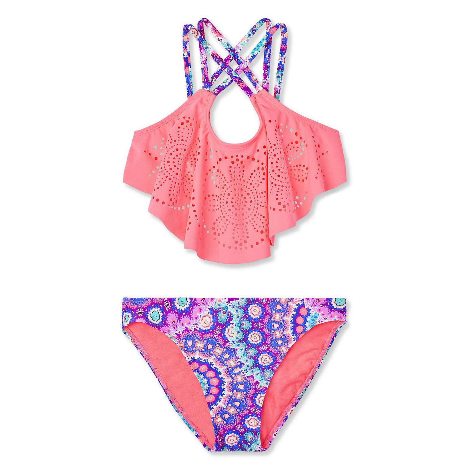 2 piece ruffle swimsuit