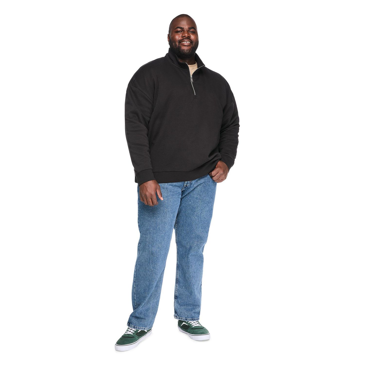 George Big Men's Quarter Zip Sweatshirt