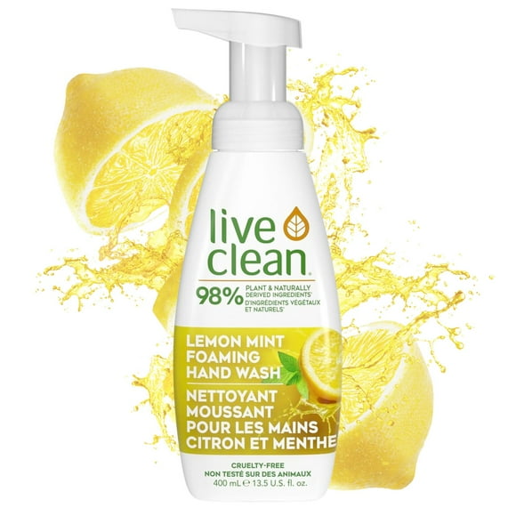 Live Clean Lemon Mint Foaming Hand Wash, 400 mL