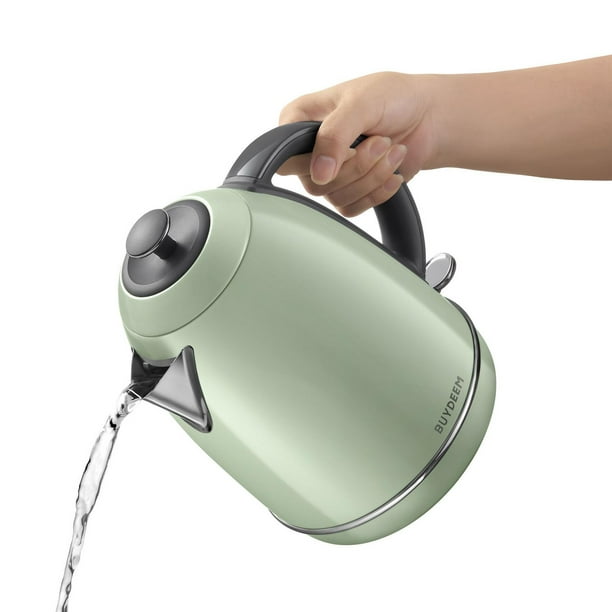 BUYDEEM K640 Stainless Steel Electric Tea Kettle with Auto Shut-Off and  Boil