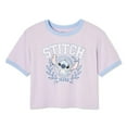 thumbnail image 3 of T-shirt à bordure contrastante Stitch Disney pour filles, 3 of 3