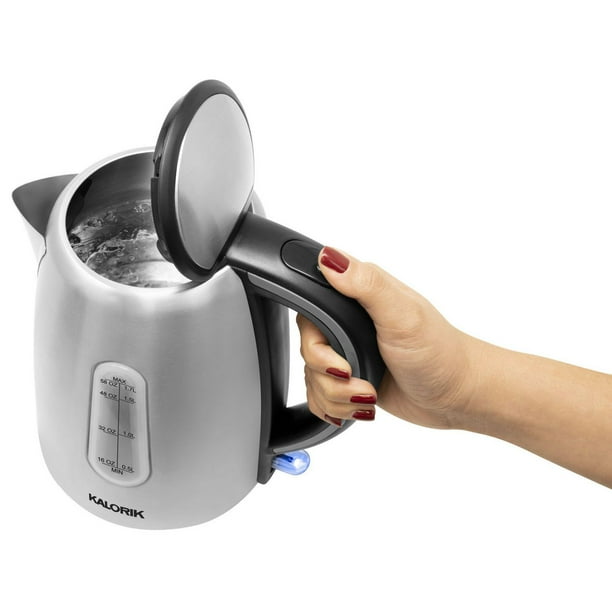 Kalorik 1.7L Stainless Steel Rapid Boil Electric Kettle with Blue LED -  Stone's Home Centers