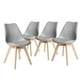 Homycasa Ensemble de 4 chaises de salle à manger modernes – Structure en métal élégante et revêtement luxueux marron – image 1 sur 9