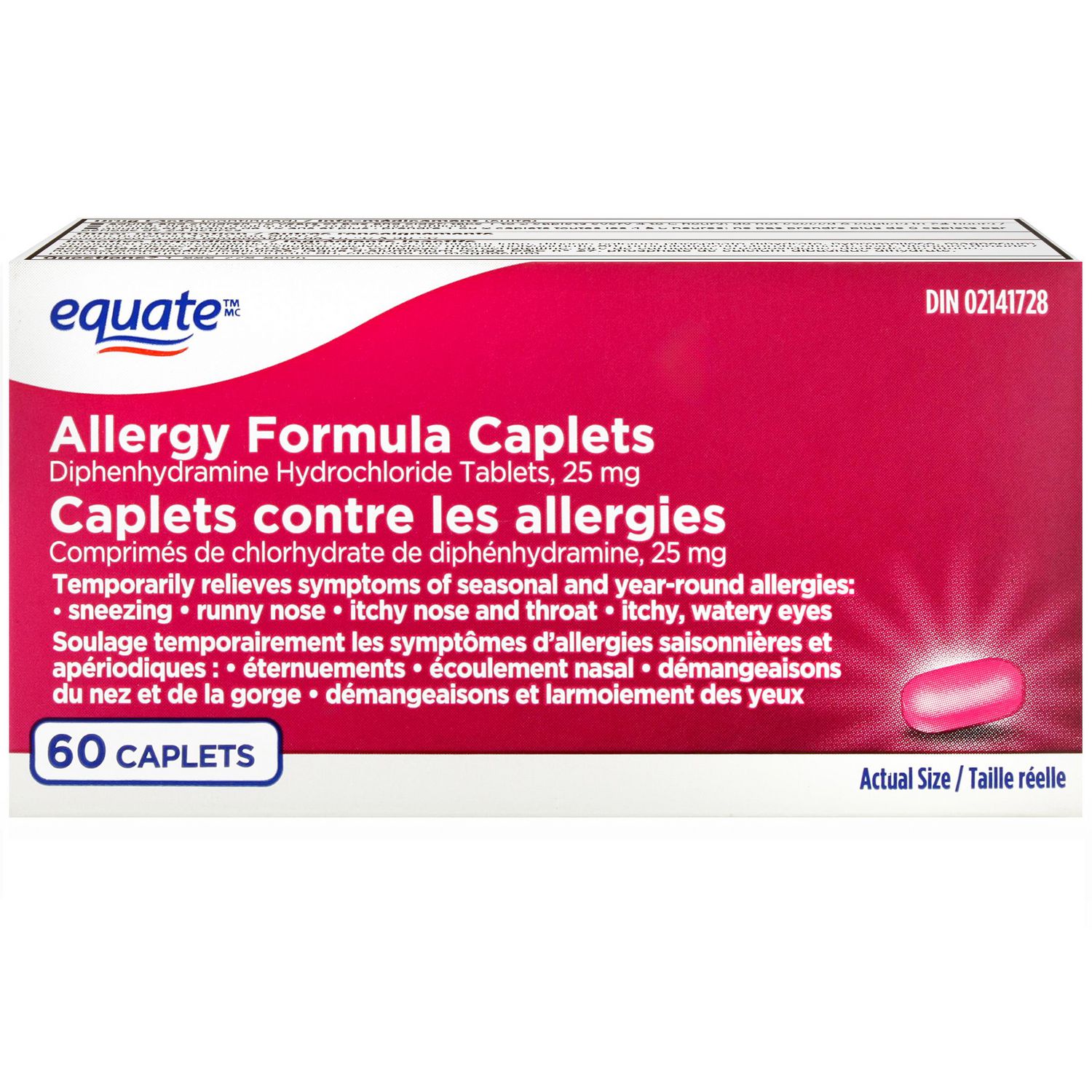 Equate Allergy Formula, Diphenhydramine Hydrochloride Tablets