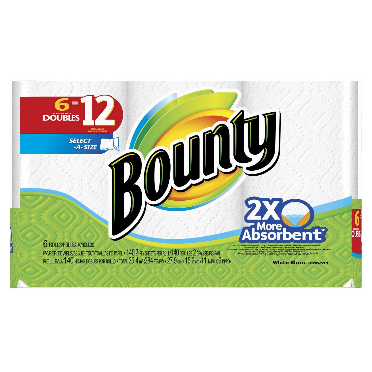 Bounty SelectASize Paper Towels, White Walmart Canada