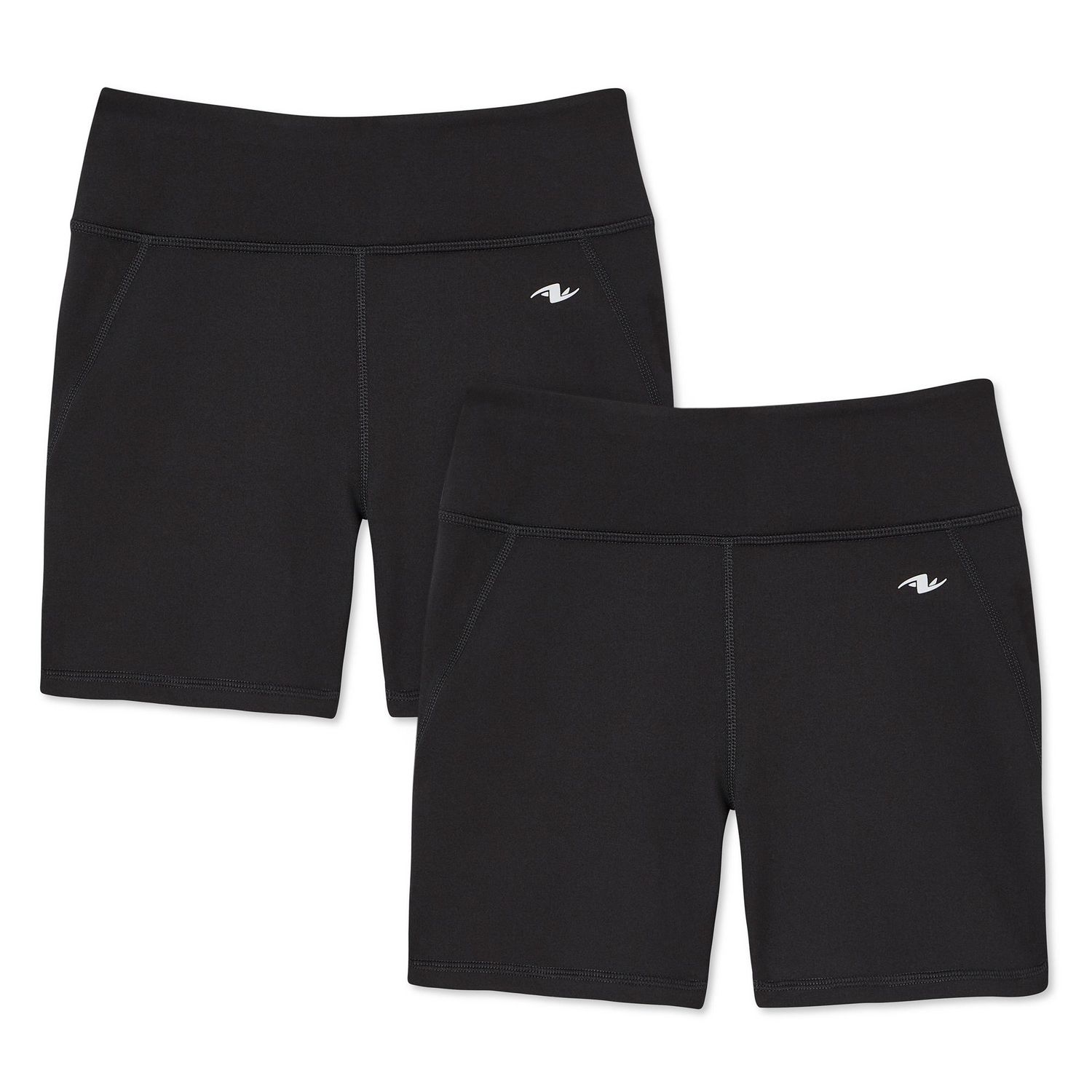 Athletic Works Girls' Compression Short 2-Pack 