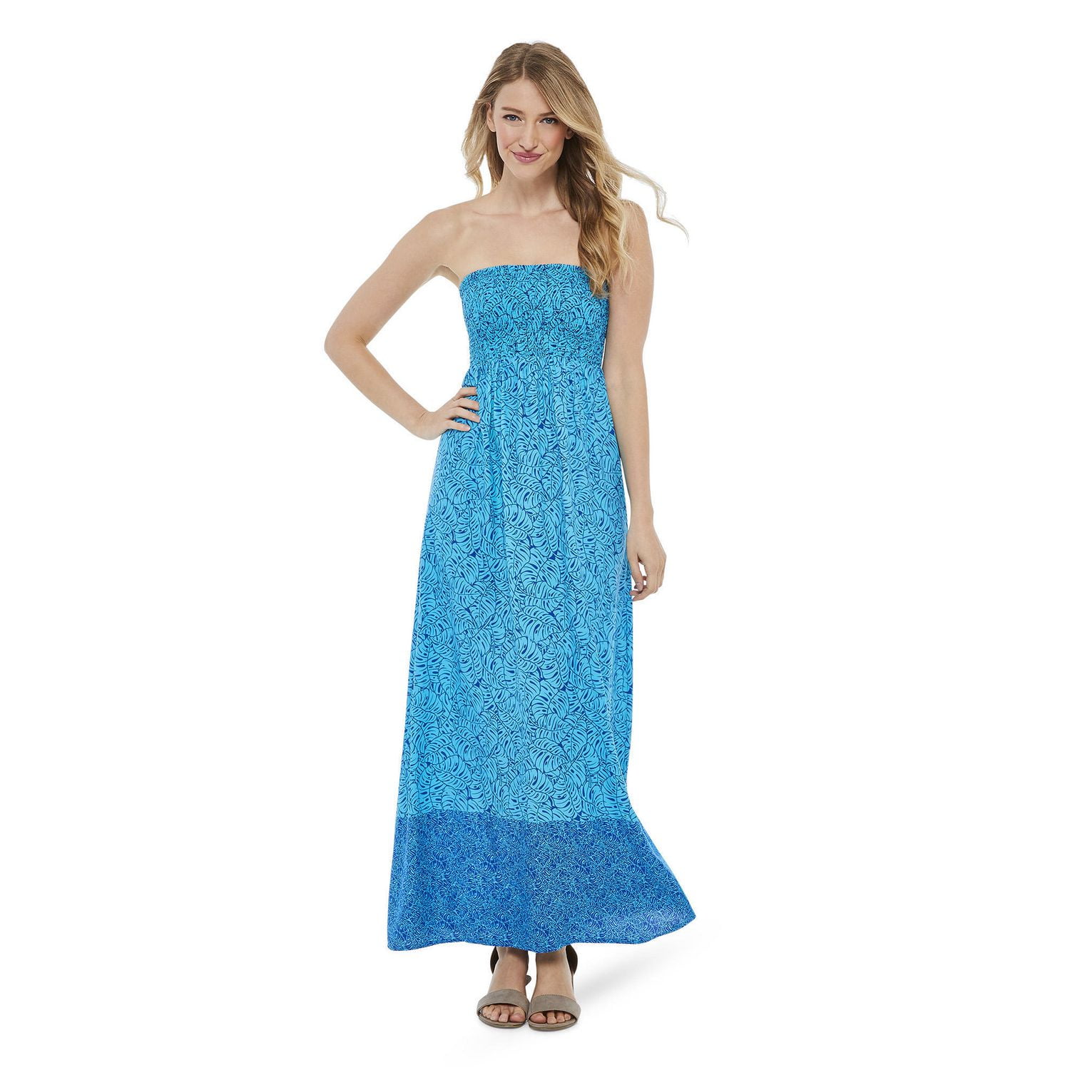 Women's Smocked Maxi Dress Walmart Canada