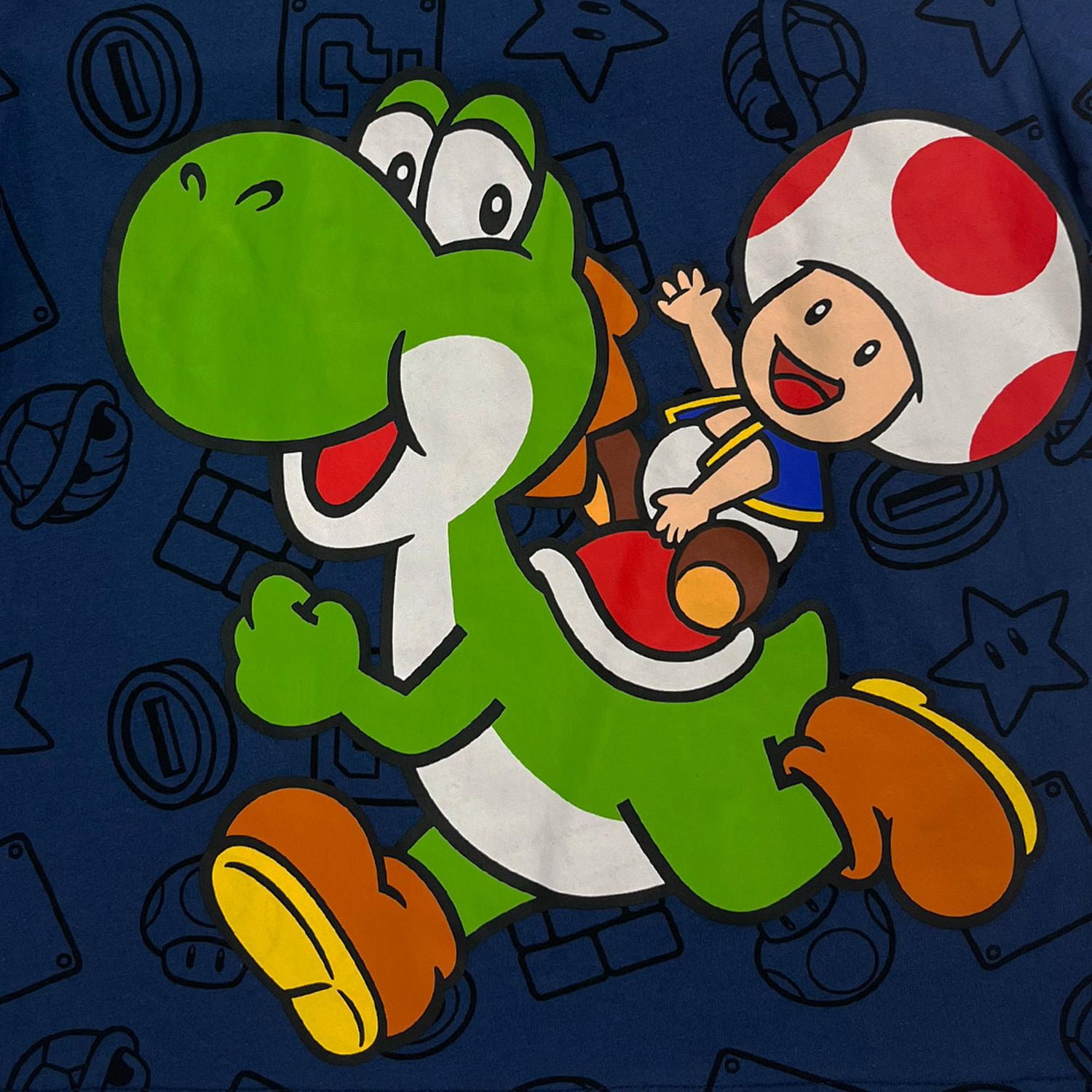 Super Mario Boys SM Yoshi Toad Brush Run Crew à manches courtes