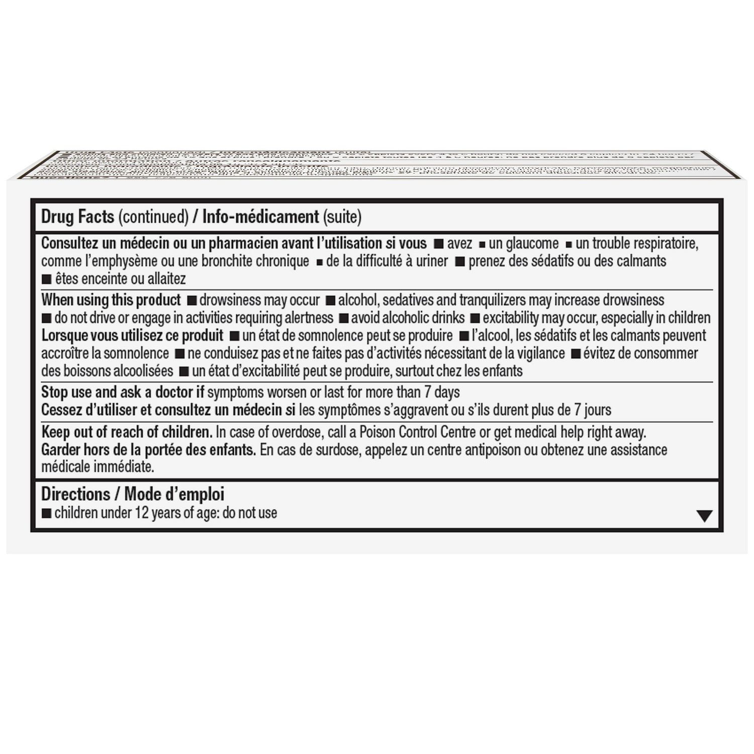 Formule contre les allergies Equate 100 caplets