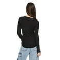 thumbnail image 3 of No Boundaries Women's Henley Tee, 3 of 6