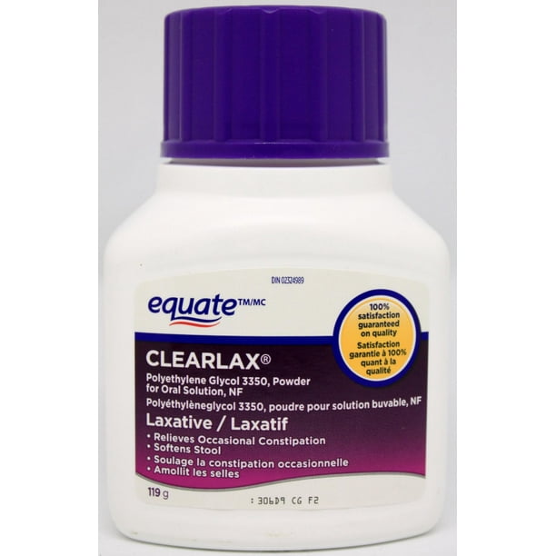 Equate Clearlax 7 day 119g 7 jours 119g