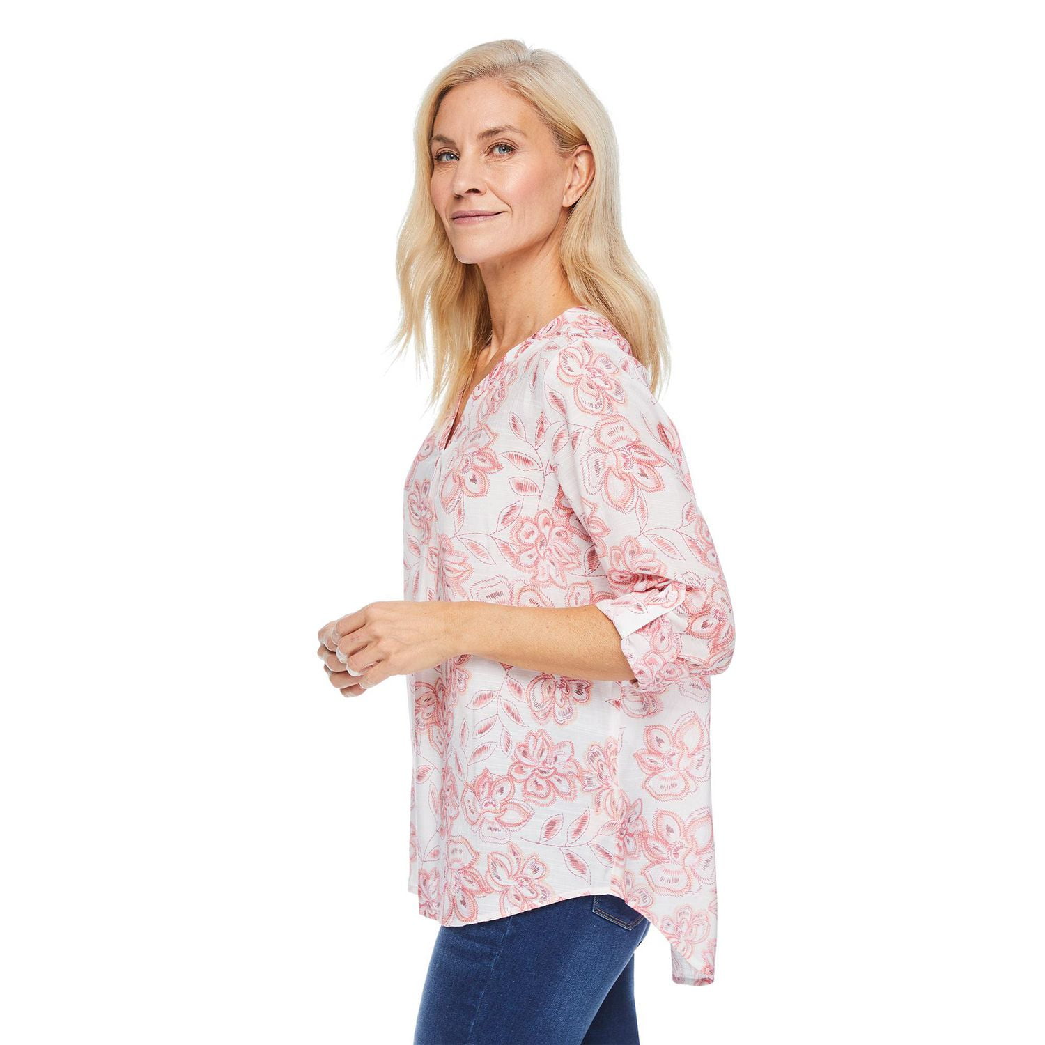 Haut imprimé à revers roulés Iyla pour femmes