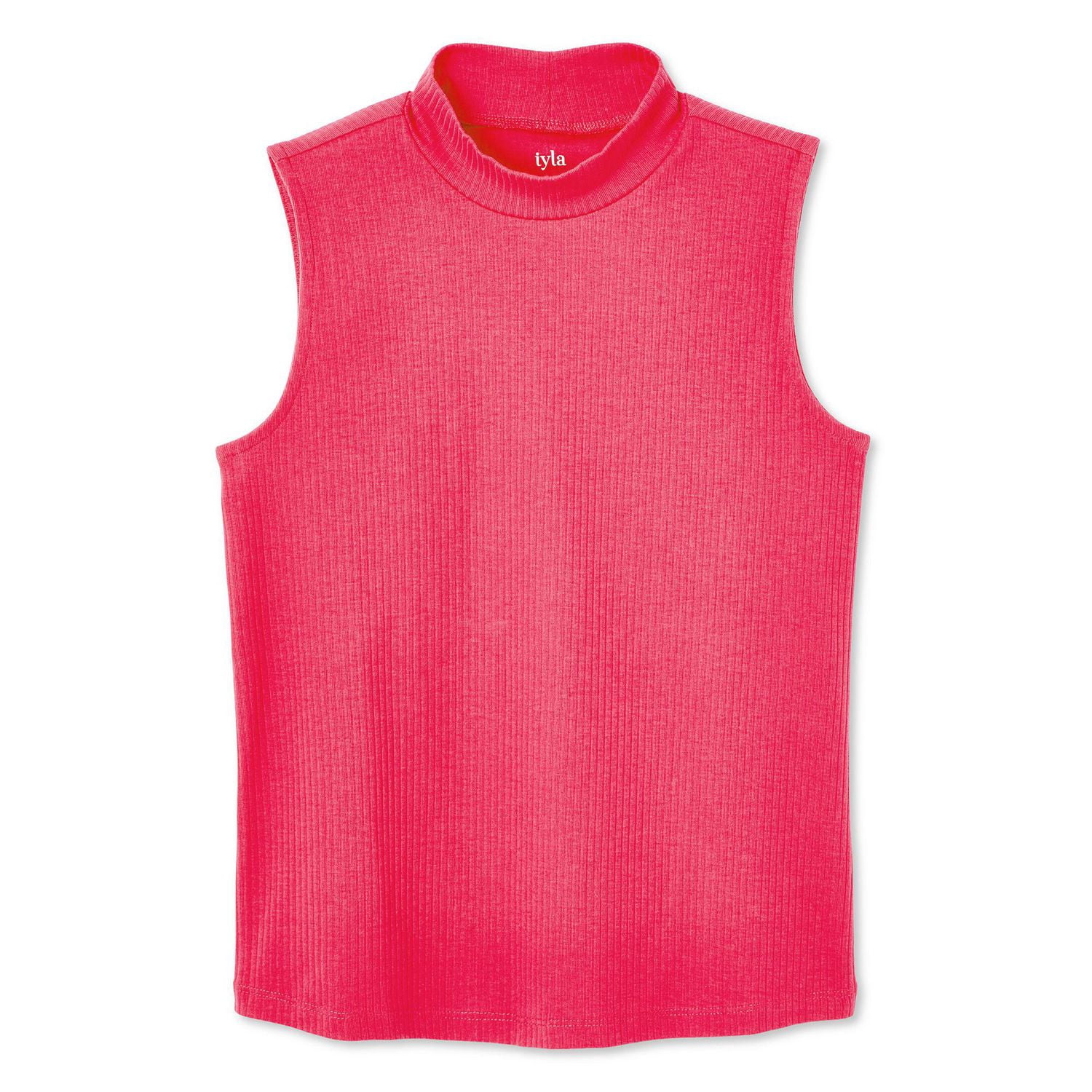 Haut côtelé à col droit Iyla pour femmes