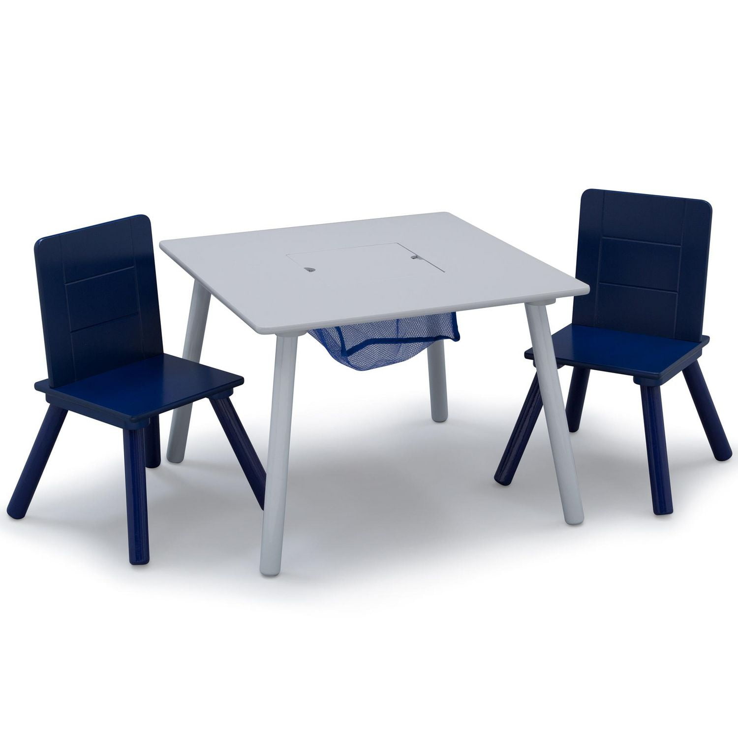 Delta Children Kids Table And Chair Set With Storage Grey Blue