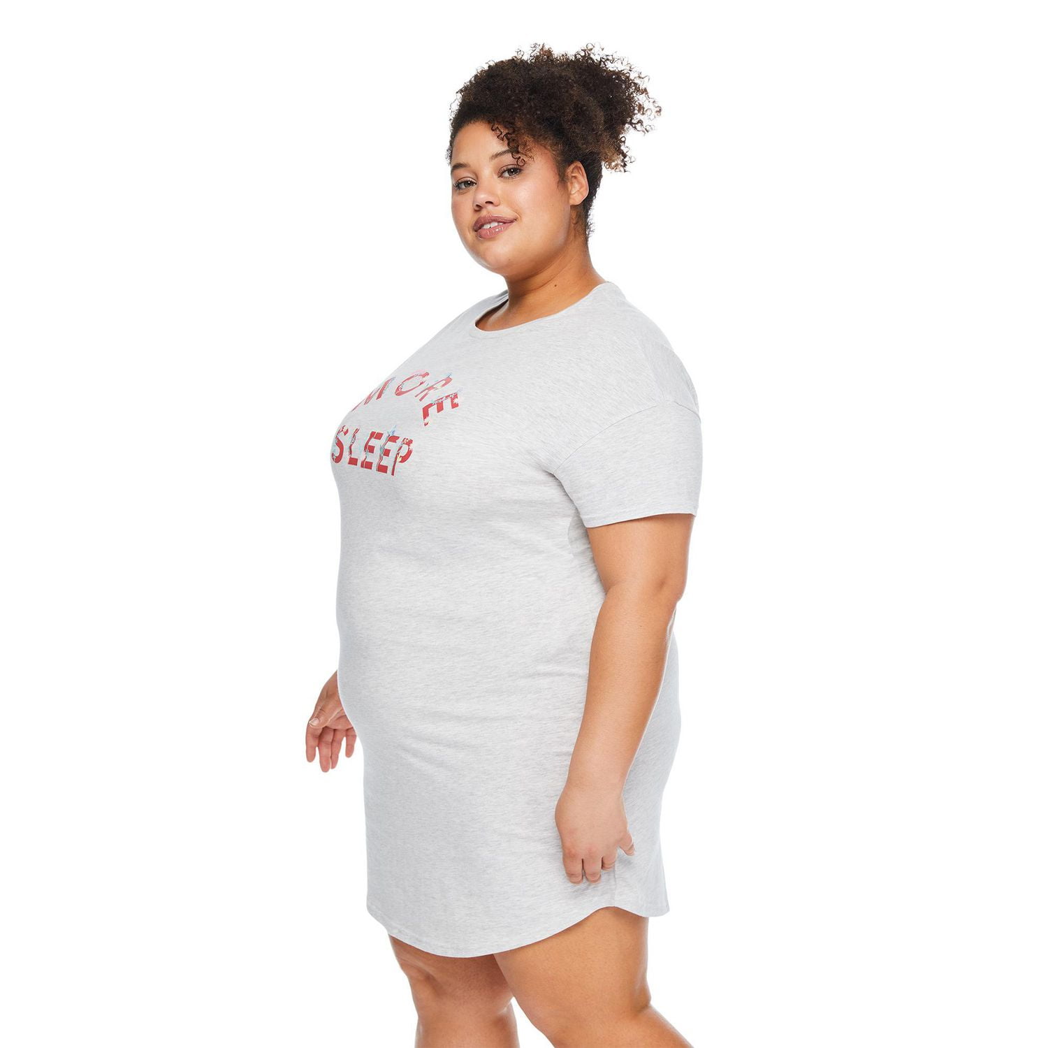 Chemise de nuit à encolure ras du cou George Plus pour femmes