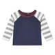 T-shirt raglan rayé avec blocs de couleurs George pour bébés garçons – image 1 sur 2