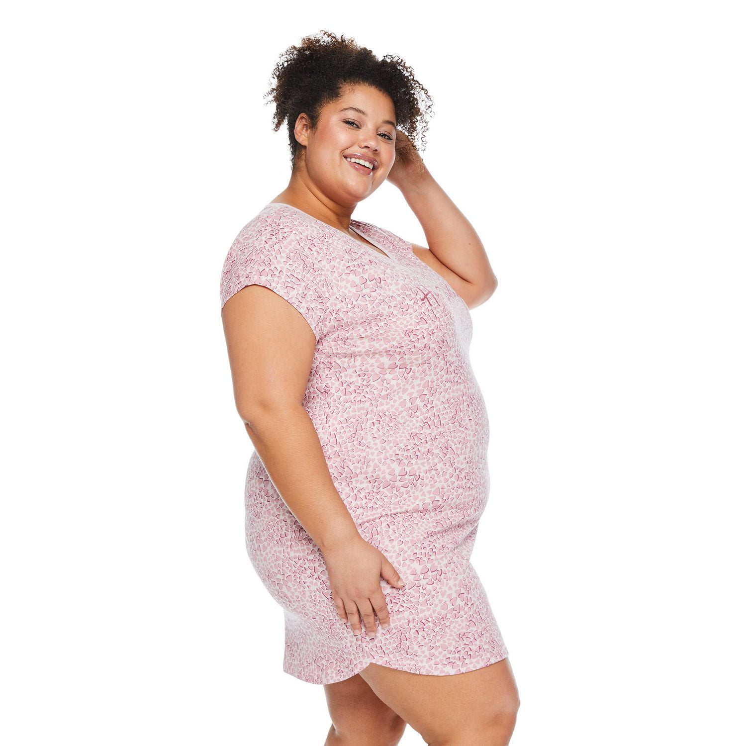 Chemise de nuit à encolure en V George Plus pour femmes