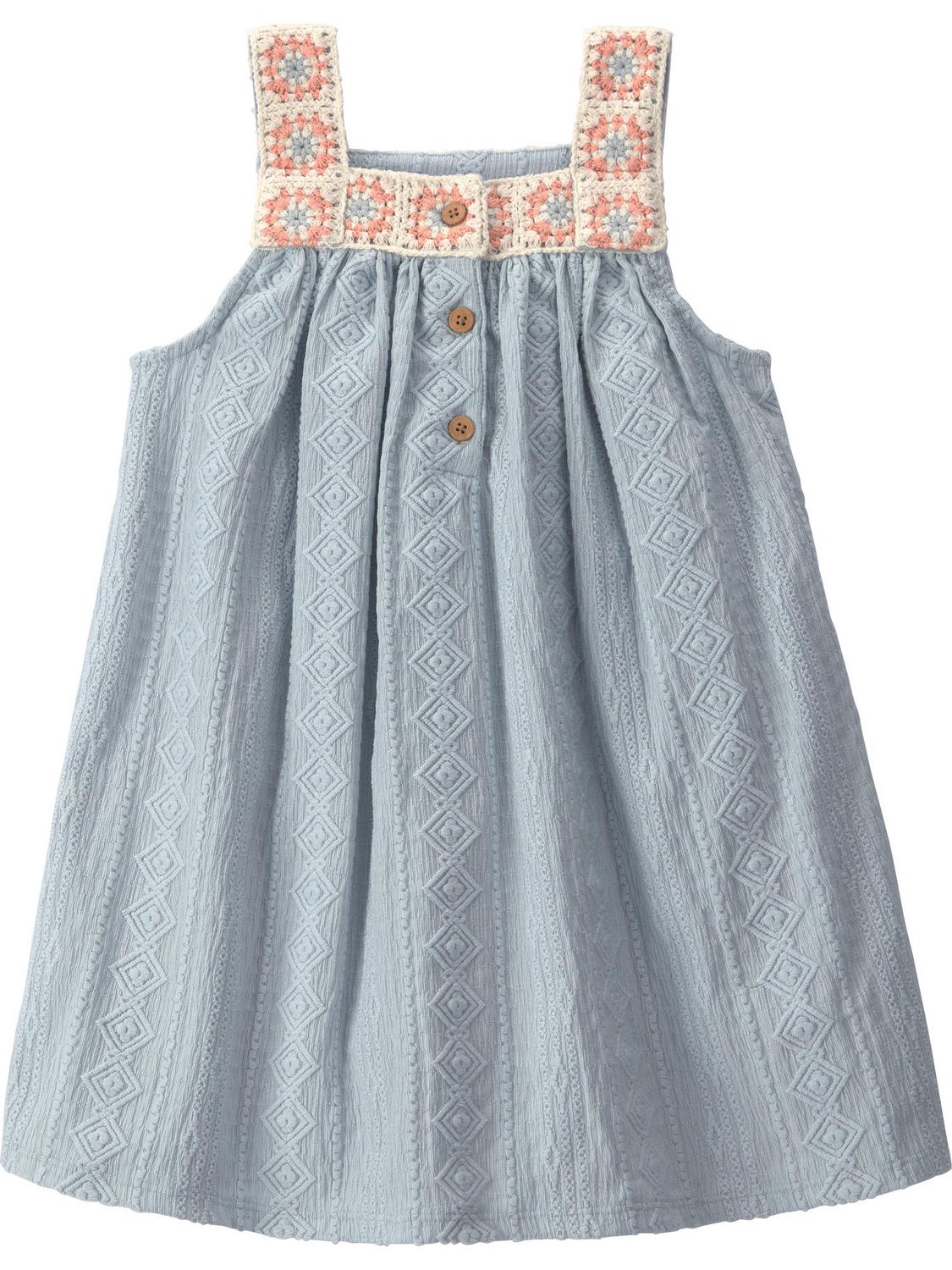Robe pour petites filles Carter's Child of Mine - Crochet bleu