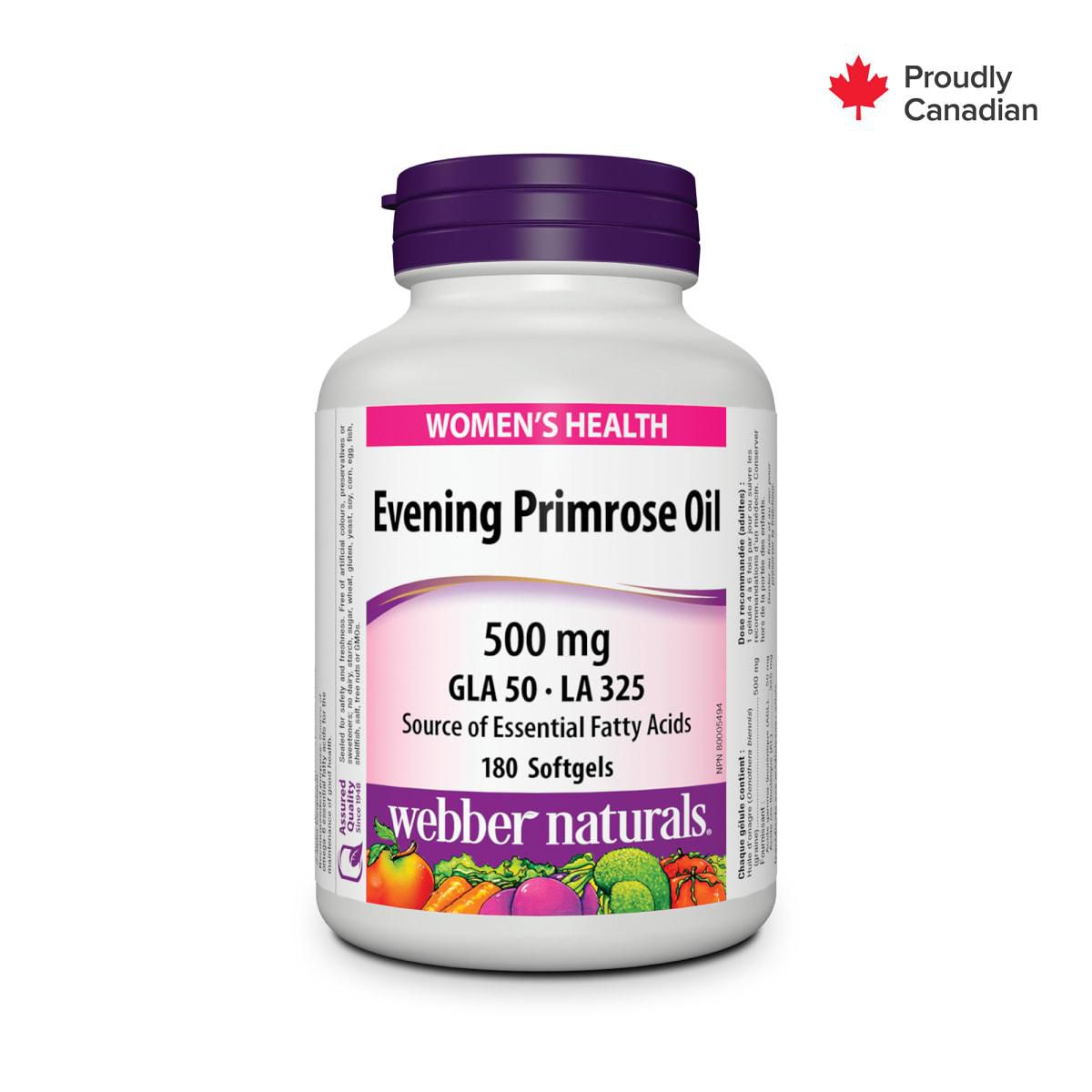 Webber Naturals Evening Primrose Oil, 500 Mg