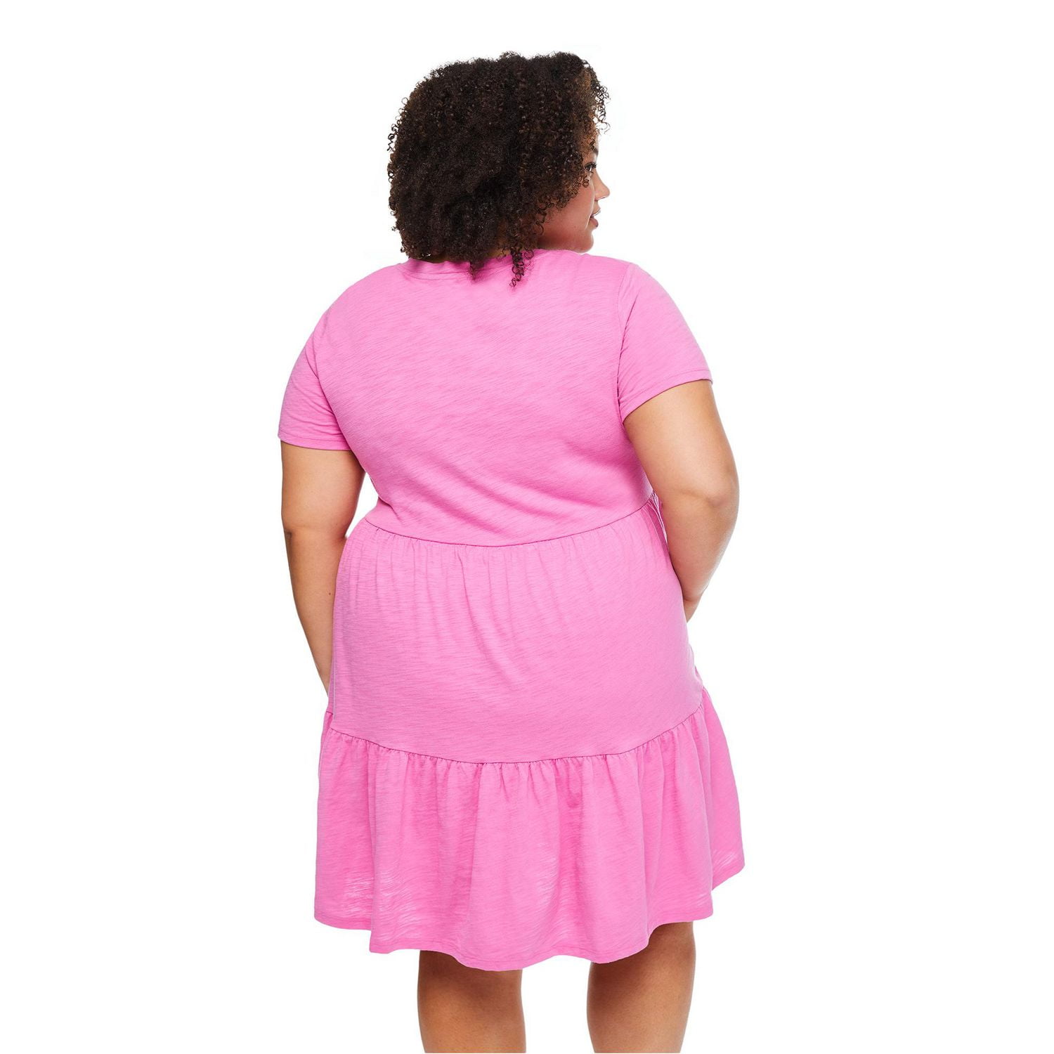 George Women's Plus Tiered T-Shirt Dress, Sizes 1X-4X