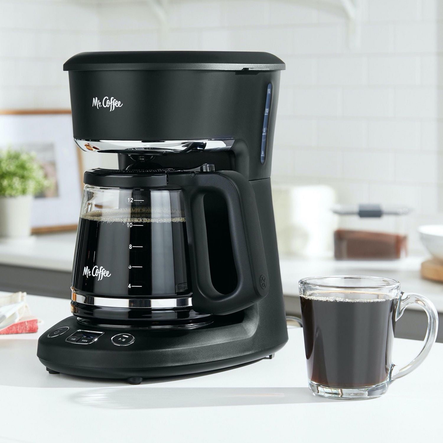 Mr. Coffee 12 Cup Programmable Coffeemaker Brew Now or Later