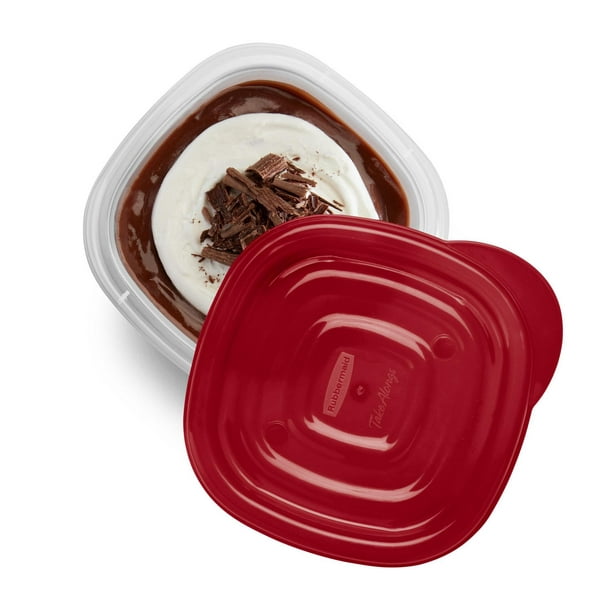 4 Rubbermaid Replacement Lids red Take Alongs